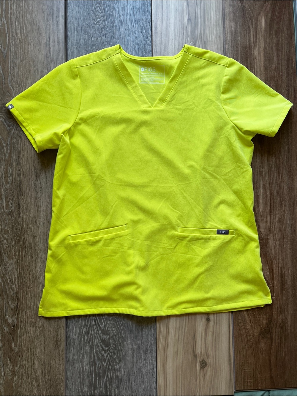 Bright Yellow Women’s Scrub Set - V-Neck Top & Drawstring Pants - Picture 6 of 9